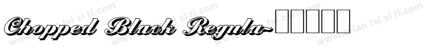 Chopped Black Regula字体转换